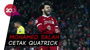 Dua Gol Keren Salah ke Gawang Watford