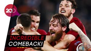 Ekspresi Kegembiraan AS Roma yang Meluap-luap