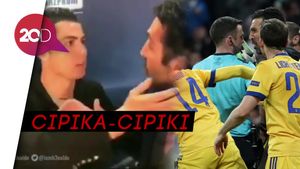 Pelukan Sportivitas Ronaldo-Buffon 
