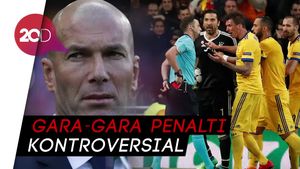 Zidane Berang Madrid Disebut Merampok Kemenangan Juve di Champions