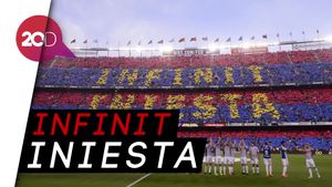 Detik-detik Terakhir Iniesta Merumput di Camp Nou