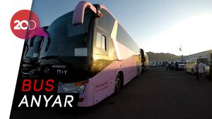 Mengintip Interior Bus Pengangkut Jemaah Indonesia