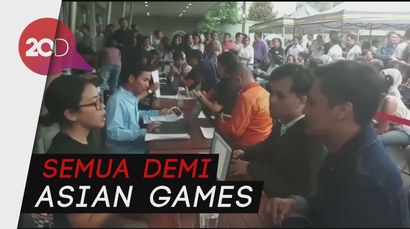 Antrean Mengular Demi Tiket Opening Asian Games 2018