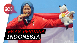 Ekspresi Defia Usai Persembahkan Emas 