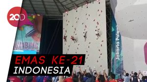 Aksi Climber Hinayah dkk Berhasil Rebut Emas ke-21