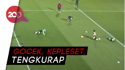 Tingkah Kocak Leroy Sane dan Sterling Saat latihan