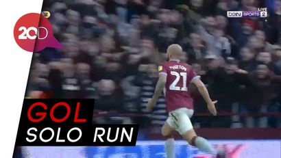 Bek Aston Villa Cetak Gol Layaknya Lionel Messi