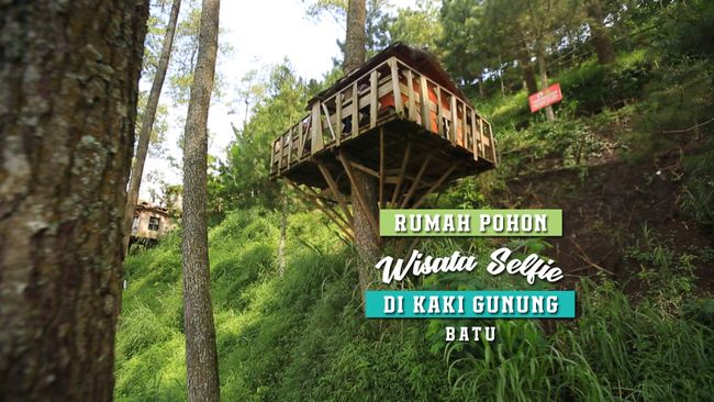 Rumah Pohon Wisata Selfie di Kaki Gunung Batu