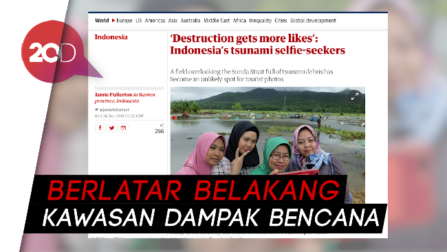 Banyak Yang Selfie Di Tempat Terjadinya Tsunami Layakkah