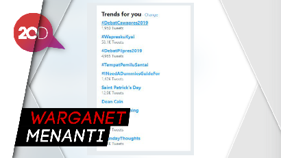 Jelang Debat, #DebatCawapres2019 Jadi Trending Topic