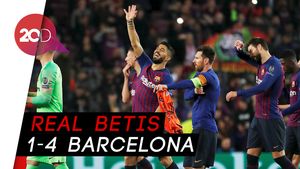 Fenomenal! Video Suarez Lewati 3 Pemain Betis Lalu Cetak Gol