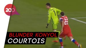 Gol Cuma-cuma Courtois untuk Rusia