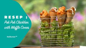 Resep Pok Pok Chickhen with Waffle Cones