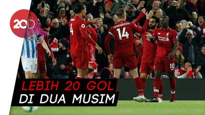 Hancurkan Huddersfield, Salah Samai Rekor Luis Suarez