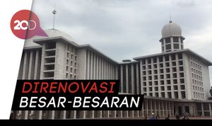 Masjid Istiqlal Direnovasi Agar Tampil Lebih Kinclong