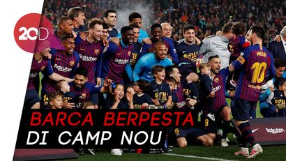 Messi Cetak Gol, Barcelona Juara Liga Spanyol