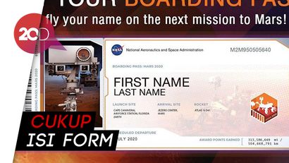 Namamu Bisa Diterbangkan ke Mars oleh NASA, Begini Caranya!