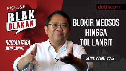 Tonton Blak-blakan Rudiantara: Blokir Medsos hingga Tol Langit