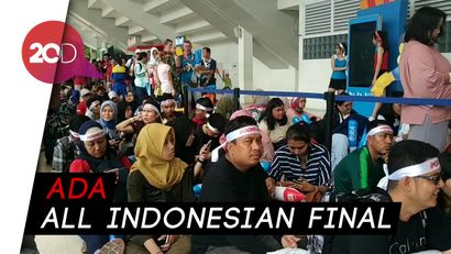 Antusiasme Suporter di Laga Puncak Indonesia Open 2019