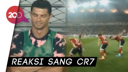 Selebrasinya Ditiru Lawan, Ronaldo Cuma Bisa Tersenyum