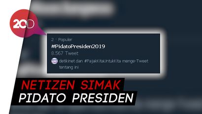 Trending Topic! #PidatoPresiden2019 Menggema di Twitter