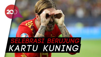 Selebrasi Kacamata Sergio Ramos Bikin Wasit Gagal Paham