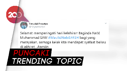 #MaulidNabi1441H Menggema di Twitter