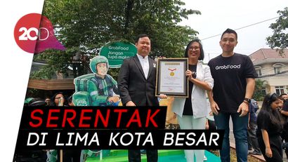 Antar 10.000 Paket Makanan, GrabFood Raih Rekor MURI