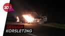 Sedan BMW Hangus Terbakar di Tol Cipularang Sedan BMW Hangus Terbakar di Tol Cipularang