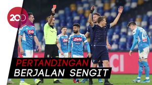 Keras! Dua Kartu Merah Warnai Kemenangan Napoli Atas Lazio