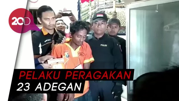 Polisi Rekonstruksi Pembunuhan Mertua Sekkab Lamongan
