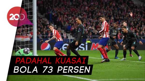 Tanpa Shot on Target, Liverpool Takluk dari Atletico Madrid