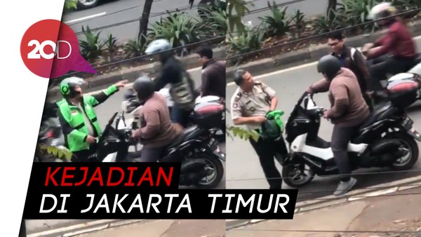Viral Ojol Hadang Pemotor, Eh Ternyata Pak Polisi
