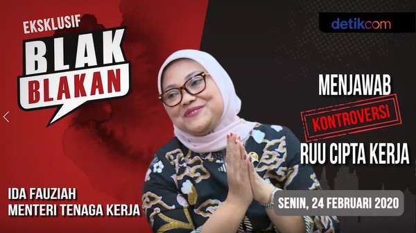 Tonton Blak-blakan Menaker: Menjawab Kontroversi RUU Cipta Kerja