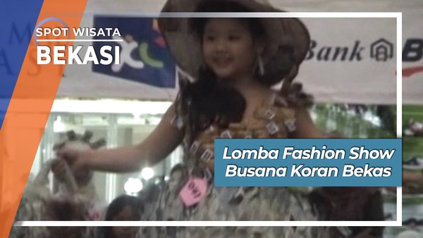 Lomba Fashion Show dengan Busana Koran Bekas, Bekasi