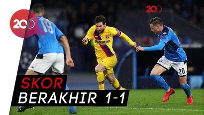 Napoli Imbangi Barcelona, Mertens Cetak Gol Cantik 