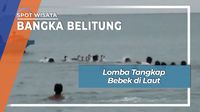 Lomba Tangkap Bebek Di Laut Bangka Belitung