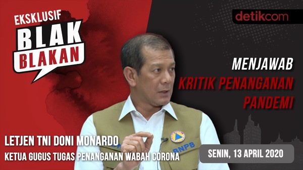 Sebentar Lagi, Letjen Doni Monardo Jawab Kritik Soal Corona