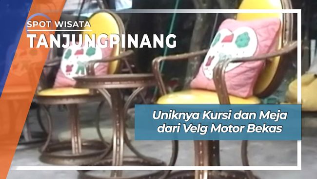 Uniknya Kursi dan Meja dari Velg Motor Bekas Tanjungpinang