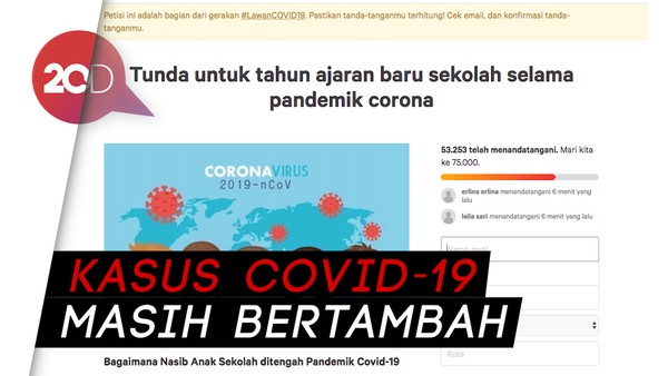 Beredar Petisi Online Desak Pemerintah Tunda Masuk Sekolah