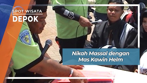 Nikah Massal dengen Mas Kawin Helm, Depok