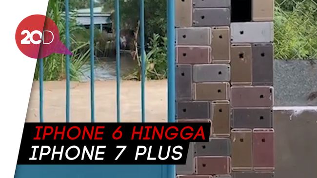 Sultan Tembok Pagar  Rumah  Ini Dihiasi Ratusan iPhone 