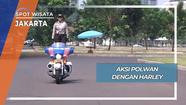 Aksi Polwan dengan Harley, Jakarta