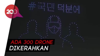 Aksi Ratusan Drone Ajak Warga Korsel Lawan Covid-19