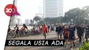 Tak Ada CFD, Warga Tetap Padati Bundaran HI Tak Ada CFD, Warga Tetap Padati Bundaran HI