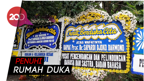 Karangan Bunga Jokowi hingga Anies Baswedan untuk Sapardi Djoko Damono