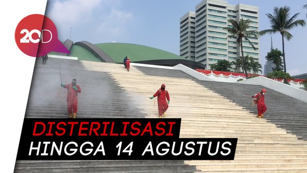Persiapan Sidang Tahunan, Kompleks DPR/MPR Disemprot Disinfektan
