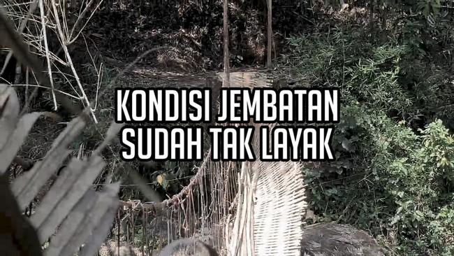 Penampakan Jembatan Gantung di Sukabumi yang Putus, Kondisinya Memprihatinkan! 