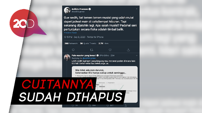 Kesal Kembali PSBB, Viral Cuitan Ardhito Pramono yang ...