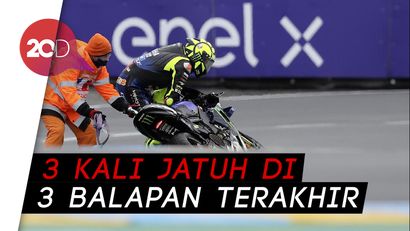 Bayang-bayang Hat-trick Jatuh Rossi Jelang MotoGP Aragon